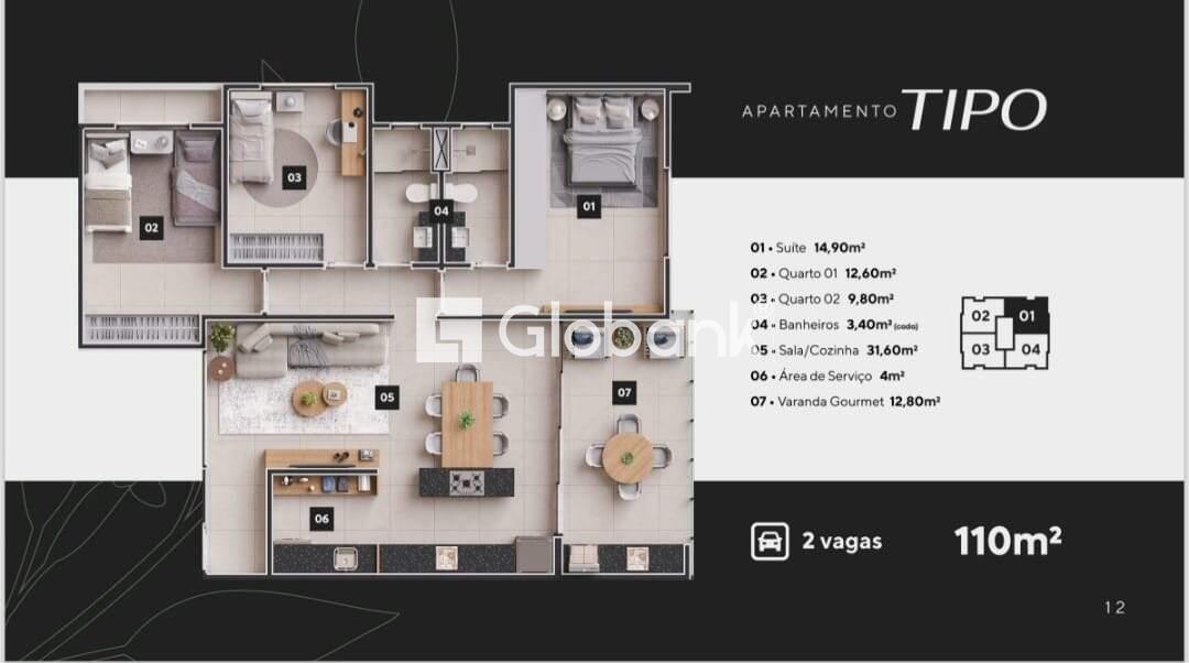 Apartamento 3 quartos à venda Morada do Sol 110,77m² Montes Claros MG: 4