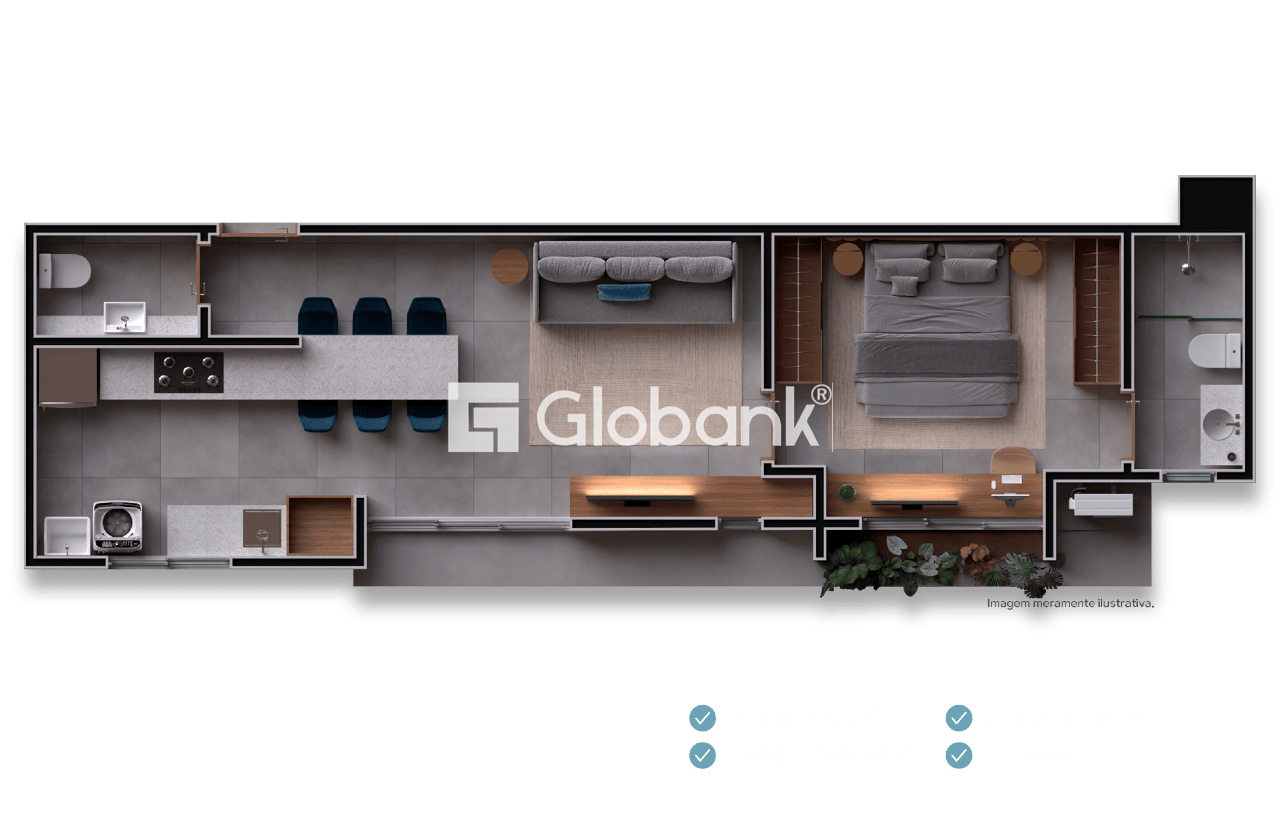 Apartamento 1 quarto à venda Augusta Mota Prolongamento 44,3m² Montes Claros MG: 