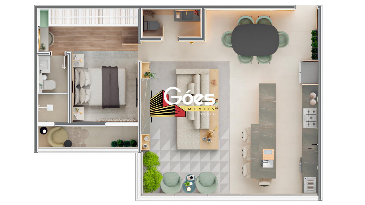 Apartamento à venda com 2 quartos, 71m² - Foto 1
