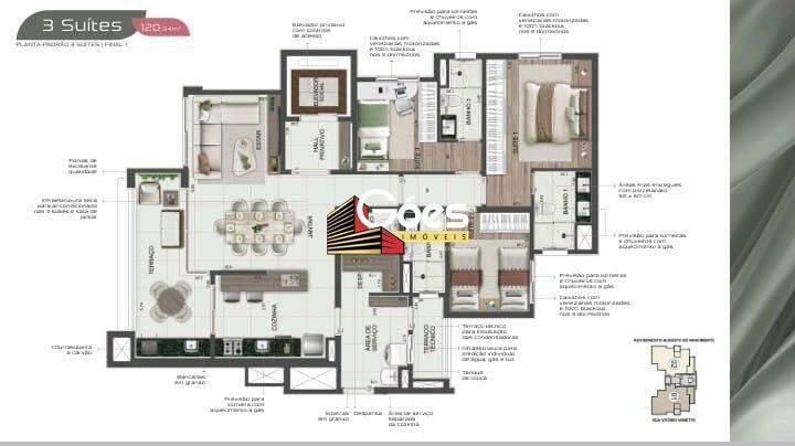 Apartamento, 3 quartos, 120 m² - Foto 17