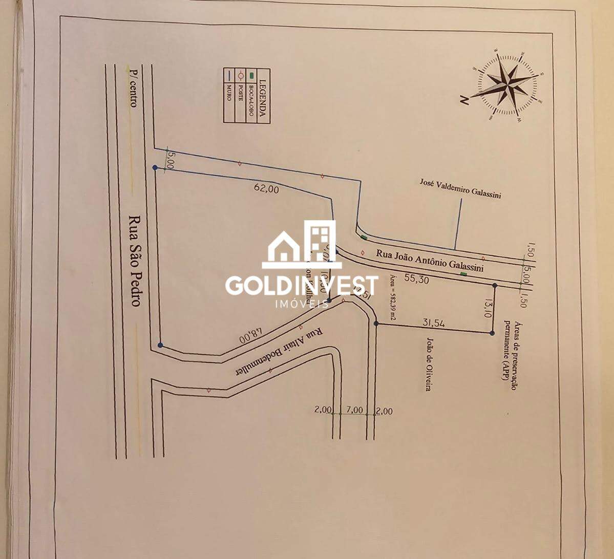 Lote/Terreno de 582m² no bairro São Pedro, em Brusque | Eu Corretor