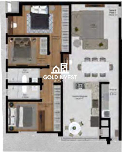 Apartamento de 3 quartos, 95m² no bairro Souza Cruz, em Brusque | Eu Corretor