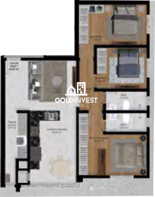 Apartamento de 3 quartos, 95m² no bairro Souza Cruz, em Brusque | Eu Corretor