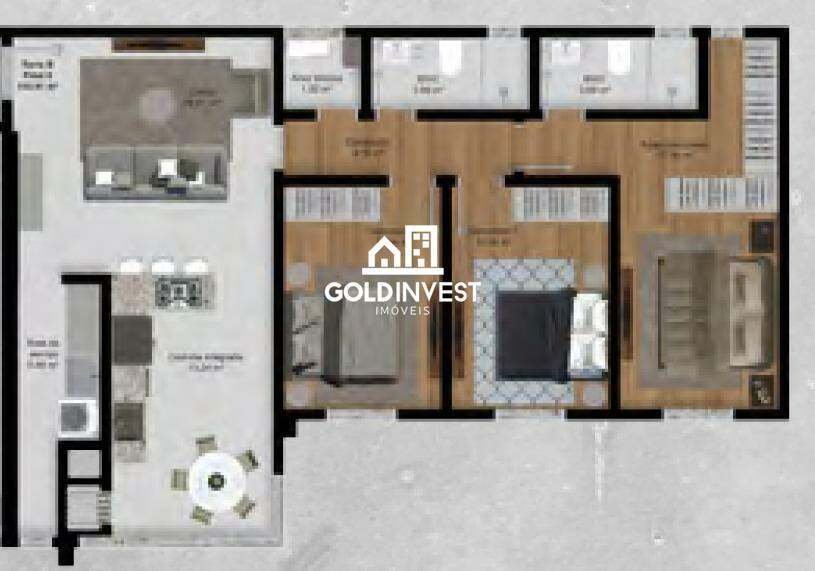 Apartamento de 3 quartos, 104m² no bairro Souza Cruz, em Brusque | Eu Corretor