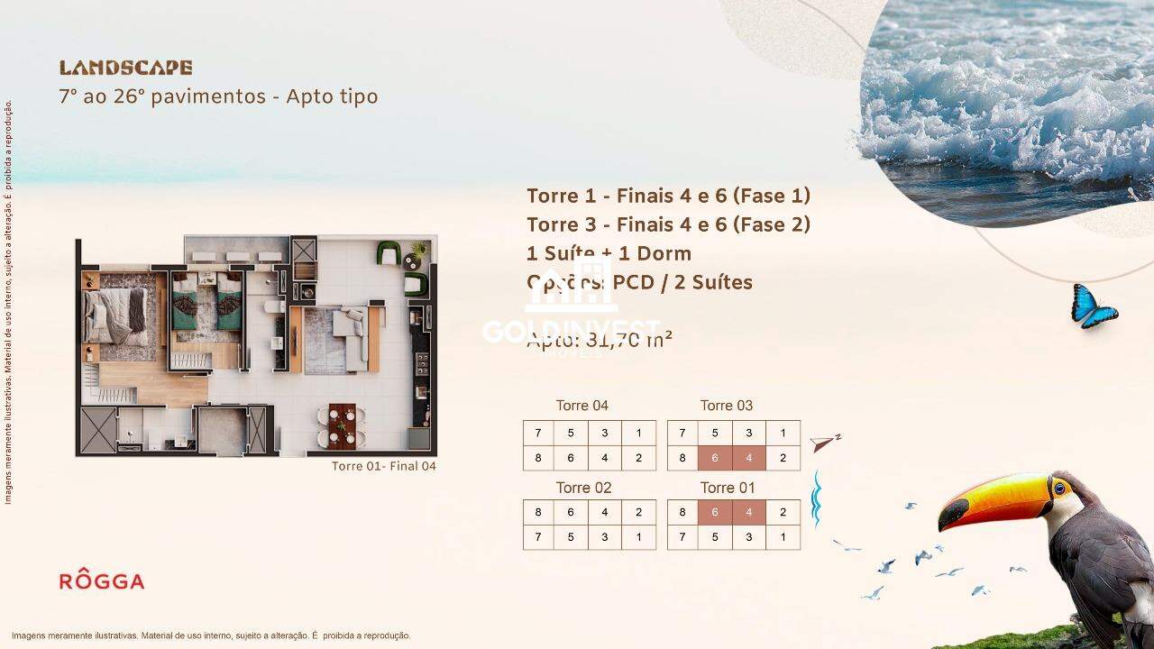 Apartamento de 2 quartos, 75m² no bairro Praia  de Armação do Itapocoroy, em Penha | Eu Corretor