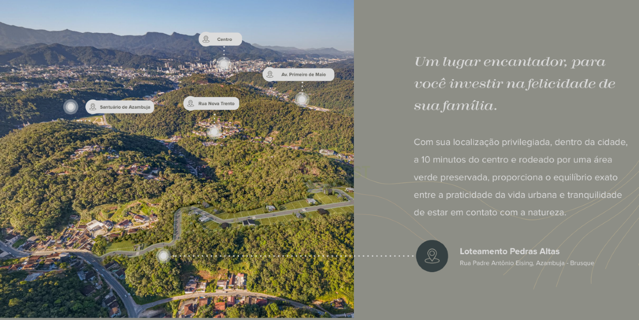 Lote/Terreno de 345m² no bairro Azambuja, em Brusque | Eu Corretor