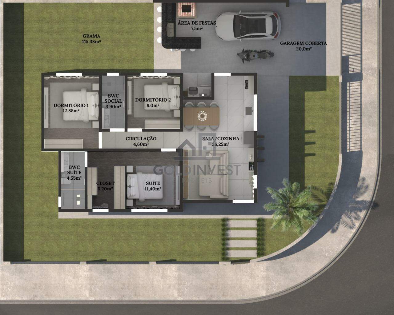 Casa de 3 quartos, 122m² no bairro Bateas, em Brusque | Eu Corretor