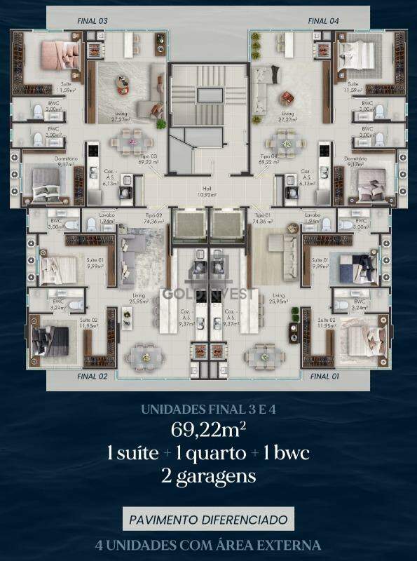 Apartamento de 2 quartos, 69m² no bairro Centro I, em Brusque | Eu Corretor