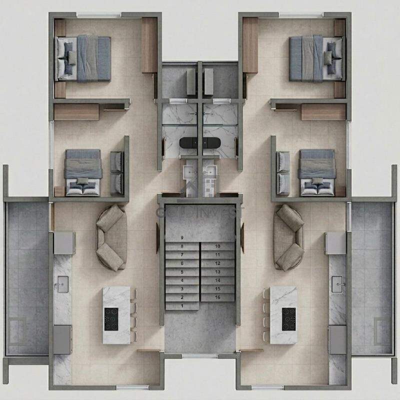 Apartamento à venda no Rio Branco: APTO TÉRREO COM ÁREA EXTERNA
