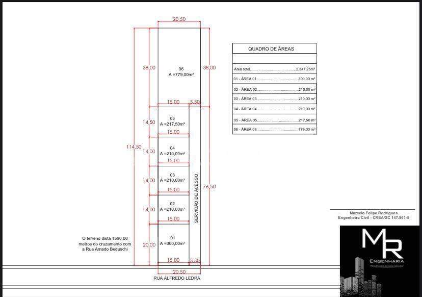 Lote/Terreno de 210m² no bairro Campeche, em Itajaí | Eu Corretor