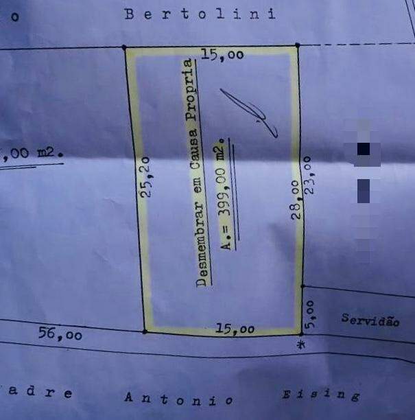 Lote/Terreno de 399m² no bairro Azambuja, em Brusque | Eu Corretor