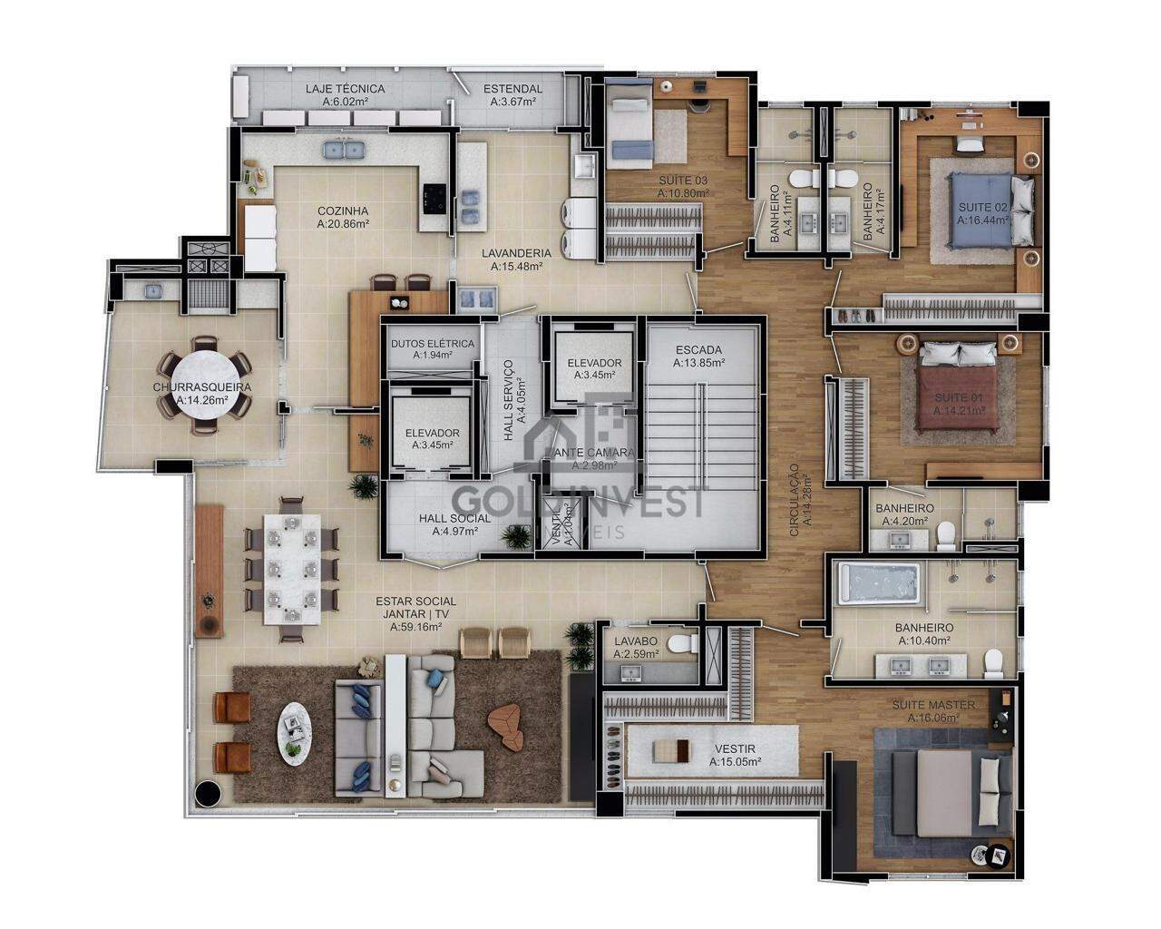 Apartamento à venda no Centro: 