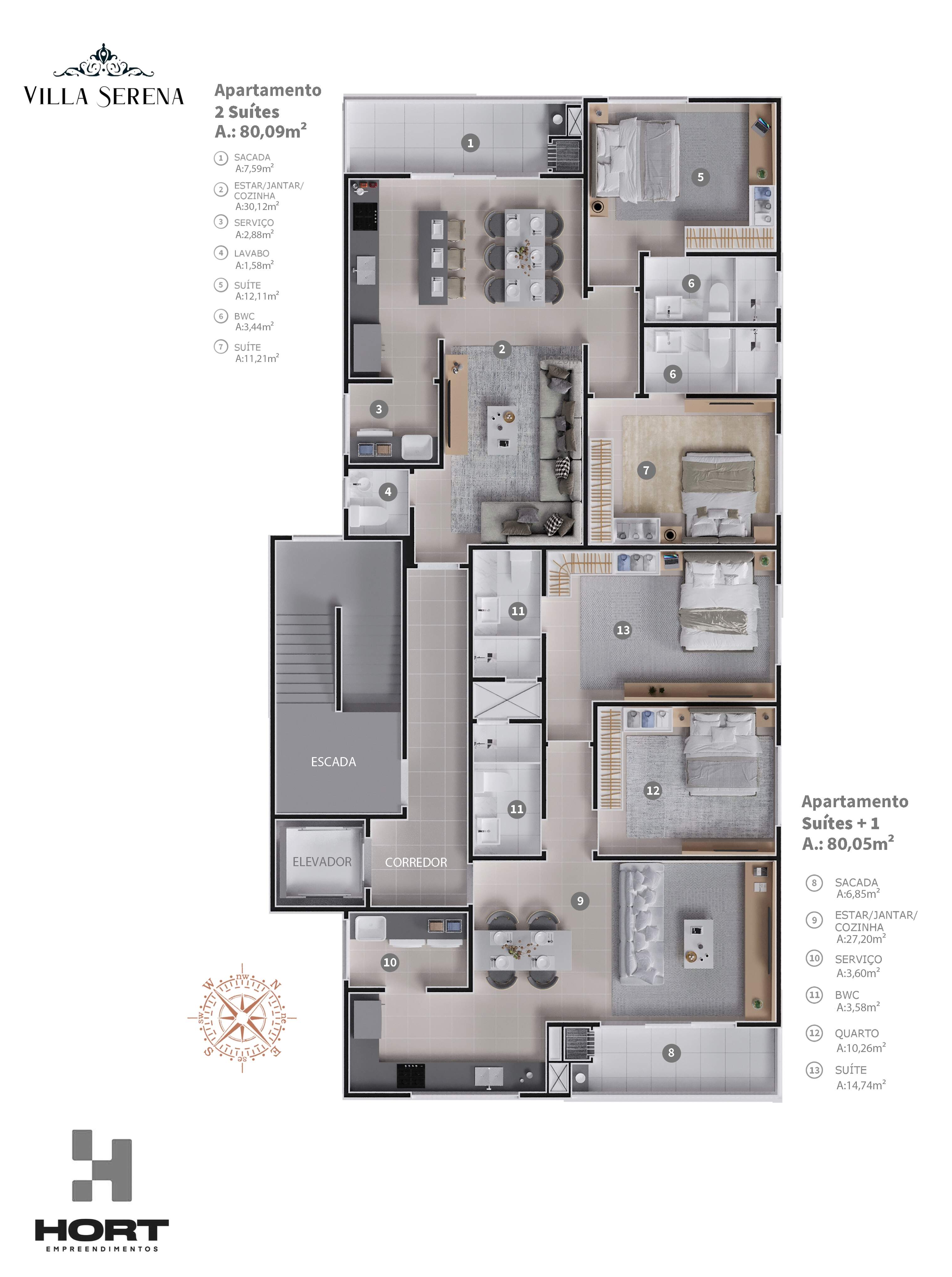 Apartamento de 2 quartos, 80m² no bairro Souza Cruz, em Brusque | Eu Corretor