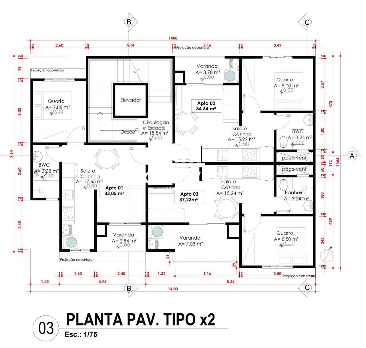 2º e 3º Pavimento 