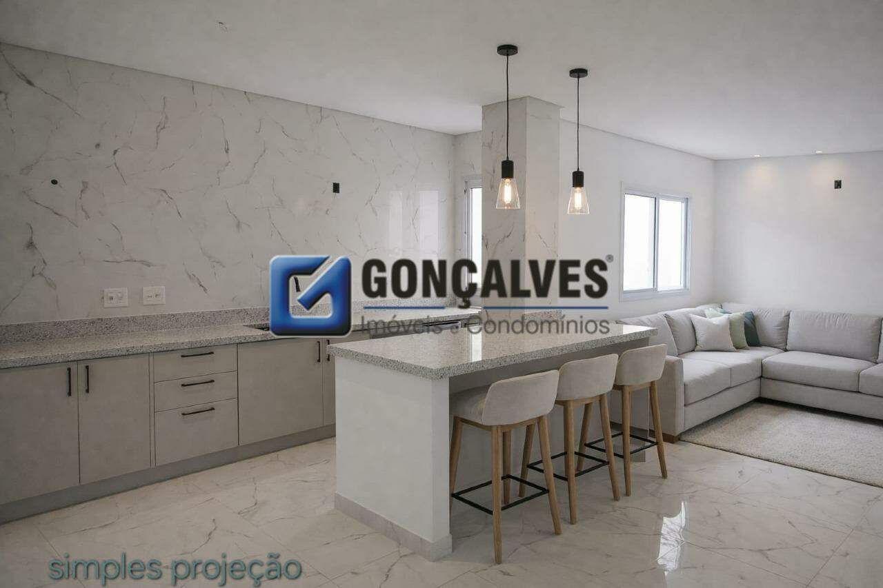 130874, Apartamento Cobertura, à venda, à venda, 1.044.000,00,Santa Maria, Santo André,3 quartos: projeção ambiente IA