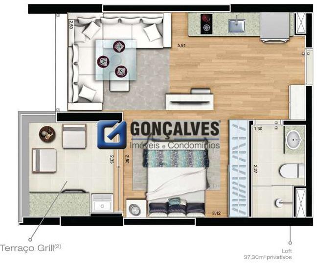 131192, Apartamento, à venda, à venda, 469.600,00,Jardim do Mar, São Bernardo do Campo,1 quarto: 