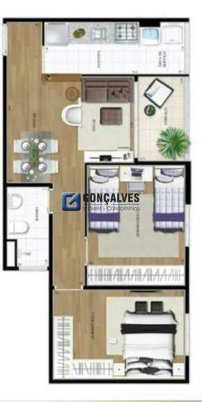 132197, Apartamento, à venda, à venda, 390.000,00,Centro, São Bernardo do Campo,2 quartos: 