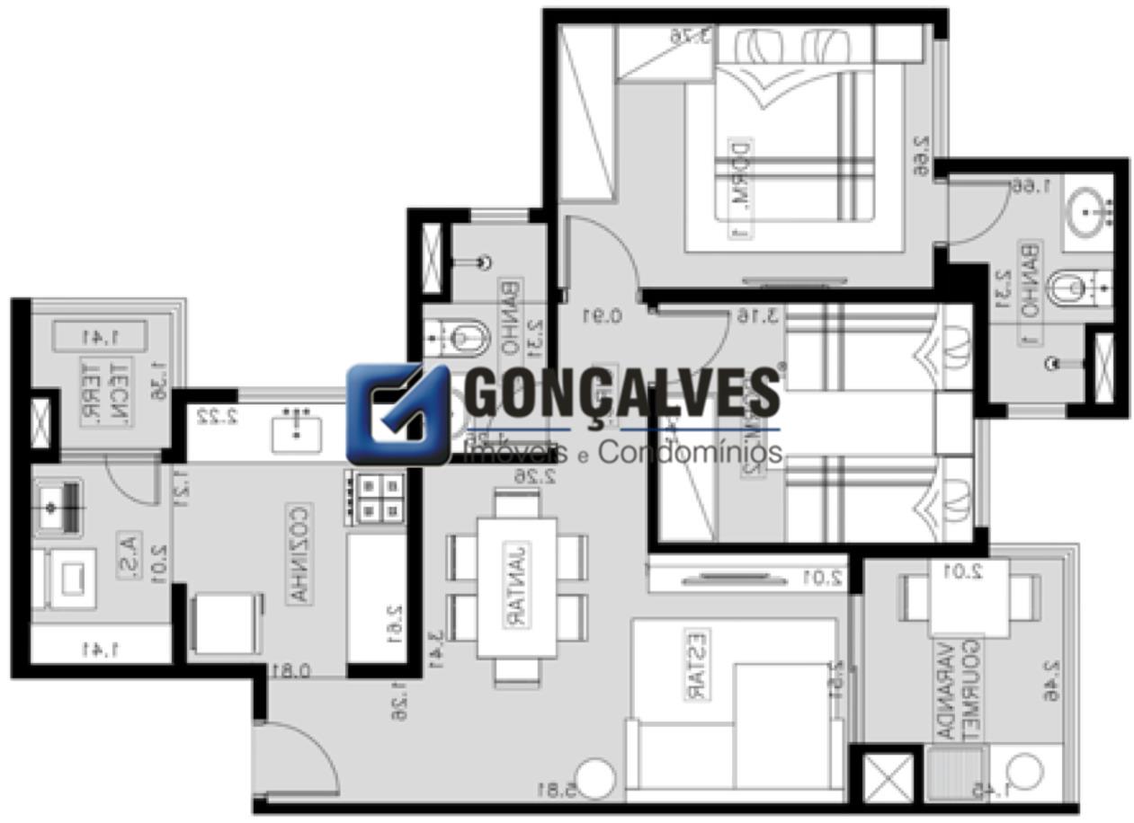 16248, Apartamento, para aluguel, para alugar, 3.600,00,Parque das Nações, Santo André,2 quartos: 