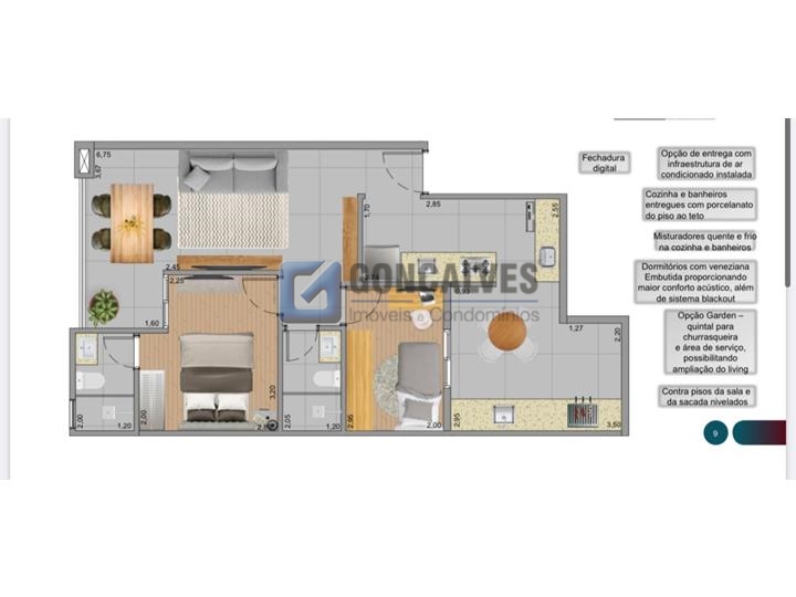 5591, Apartamento, à venda, à venda, 675.000,00,Centro, São Bernardo do Campo,2 quartos: A (32)