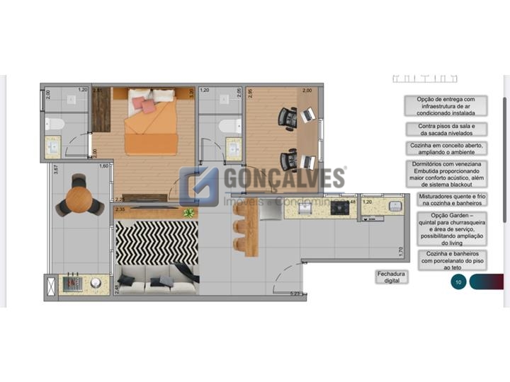 5591, Apartamento, à venda, à venda, 675.000,00,Centro, São Bernardo do Campo,2 quartos: A (33)