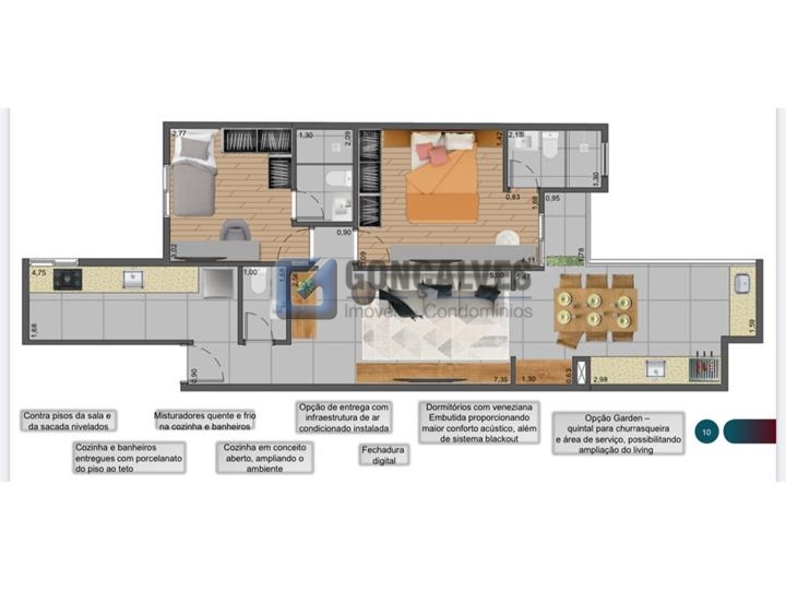 5594, Apartamento, à venda, à venda, 800.000,00,Centro, São Bernardo do Campo,2 quartos: A (33)