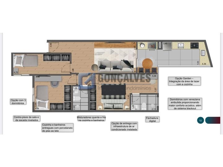 5594, Apartamento, à venda, à venda, 800.000,00,Centro, São Bernardo do Campo,2 quartos: A (34)