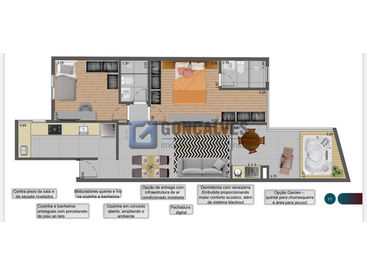 5594, Apartamento, à venda, à venda, 800.000,00,Centro, São Bernardo do Campo,2 quartos: A (35)
