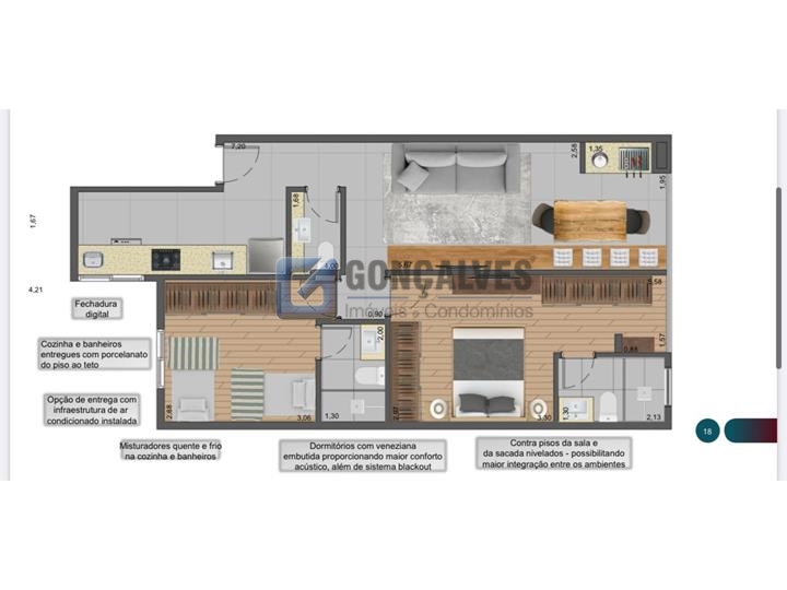 5596, Apartamento, à venda, à venda, 722.000,00,Centro, São Bernardo do Campo,2 quartos: A (31)