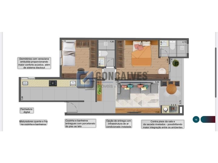 5596, Apartamento, à venda, à venda, 722.000,00,Centro, São Bernardo do Campo,2 quartos: A (34)