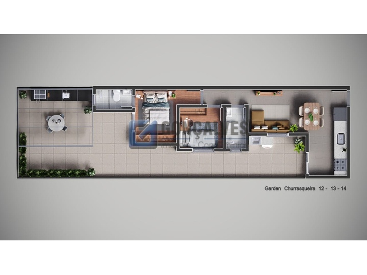 7350, Apartamento, à venda, à venda, 415.000,00,Campestre, Santo André,2 quartos: H (30)