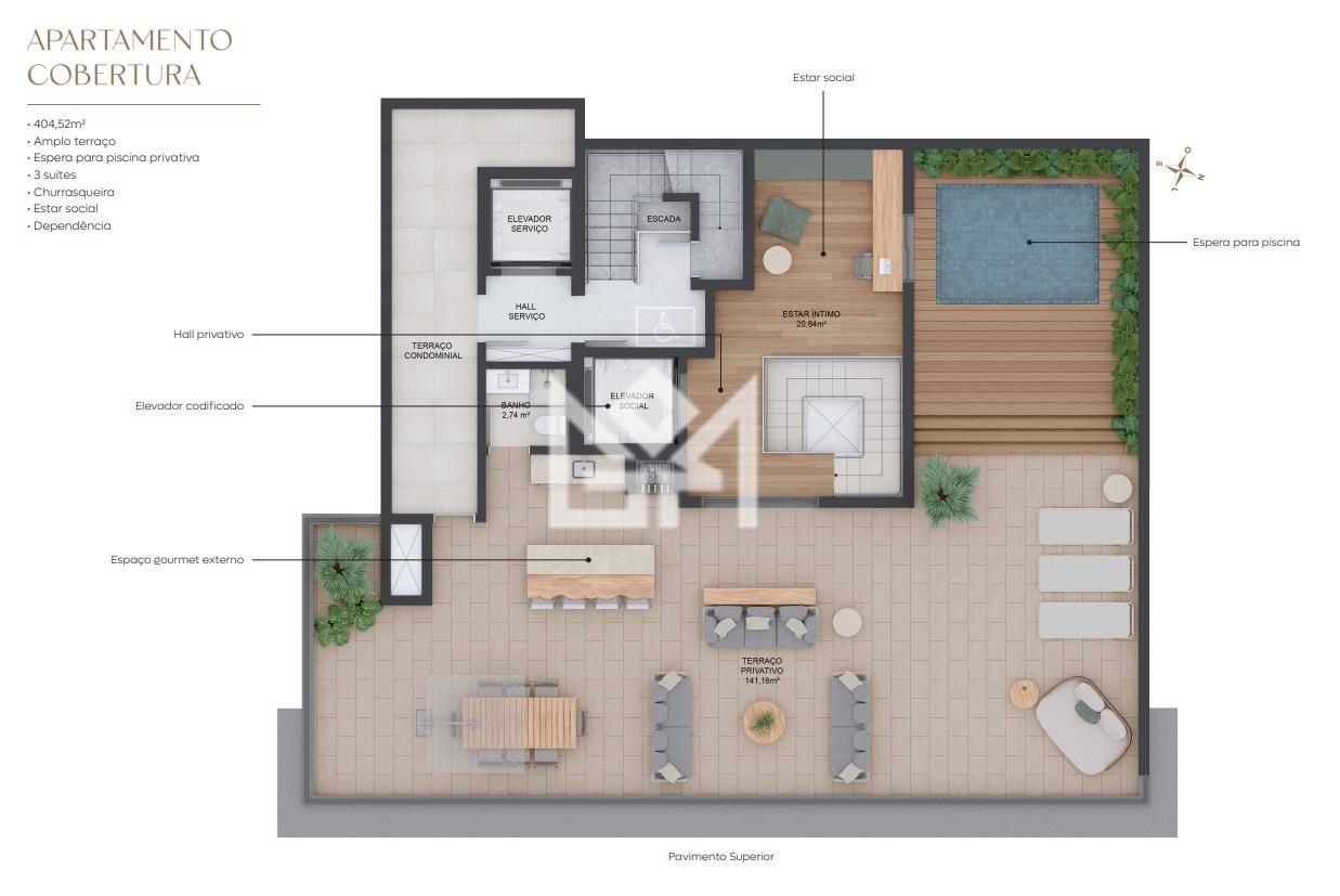 Apartamento com 3 quartos à venda, 214,81m² - Bela Vista - Porto Alegre: 