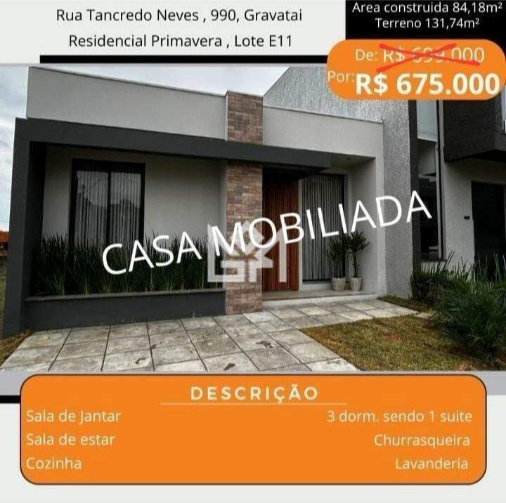 Casa com 2 quartos à venda, 84,18m² - Jansen - Gravataí: 