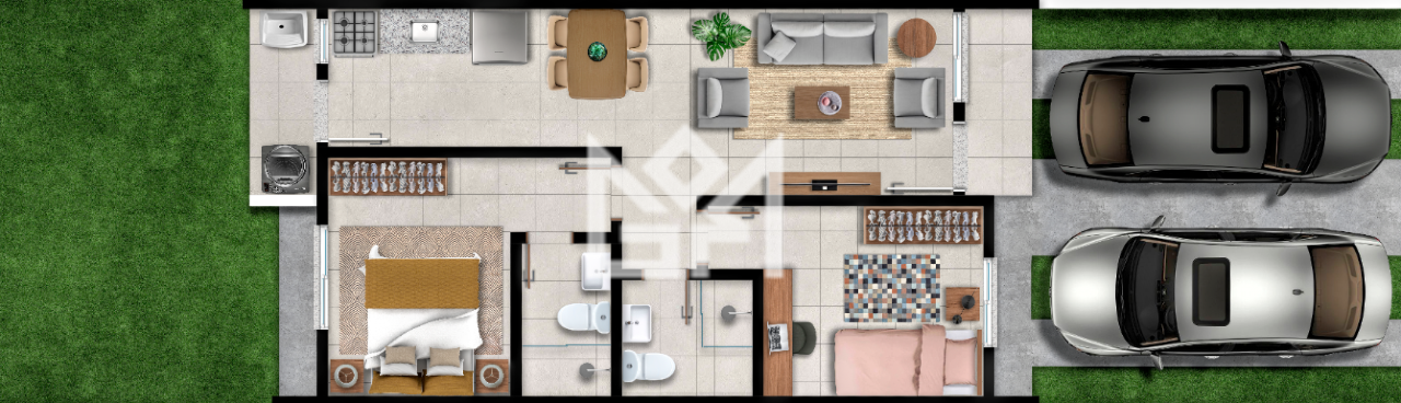 Casa com 2 quartos à venda, 54,55m² - Restinga - Porto Alegre: 