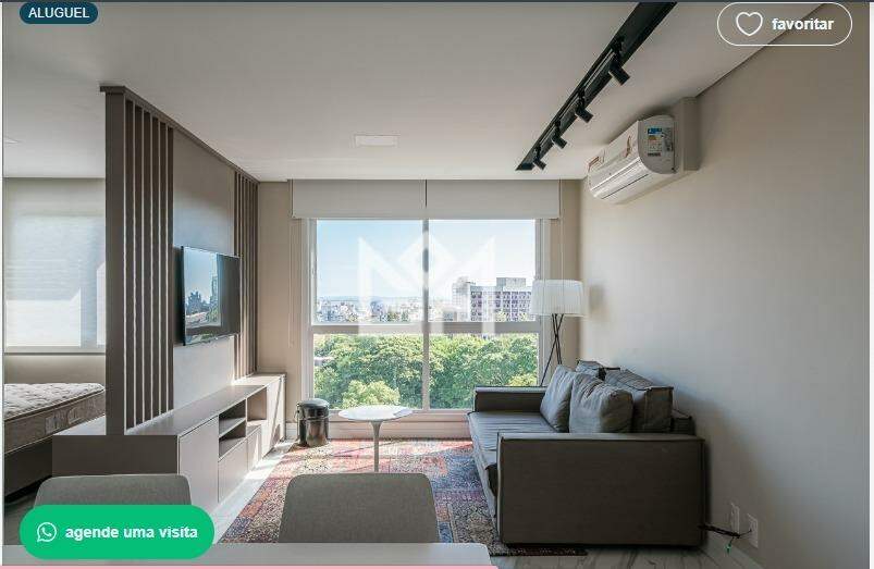 Apartamento com 1 quarto para aluguel, 45m² - Petrópolis - Porto Alegre: 