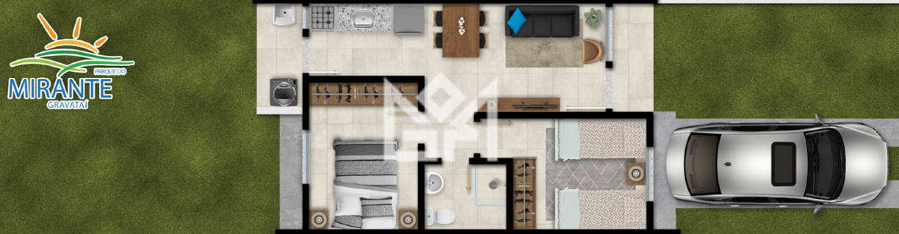 Casa com 2 quartos à venda, 44,59m² - Morada do Vale II - Gravataí: 