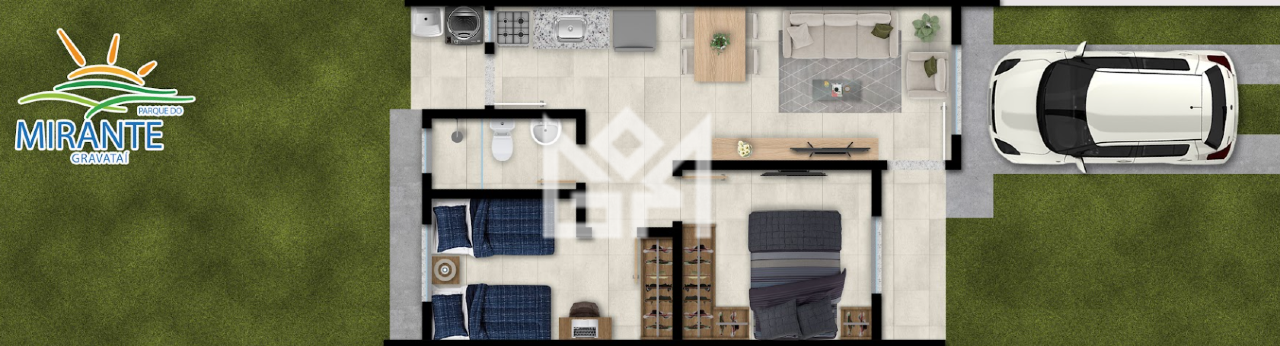Casa com 2 quartos à venda, 47,04m² - Morada do Vale II - Gravataí: 