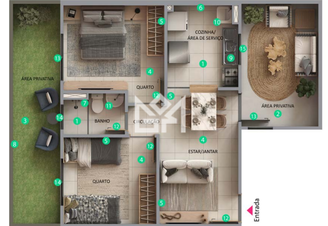 Apartamento Garden com 2 quartos à venda, 40,83m² - São Miguel - São Leopoldo: 