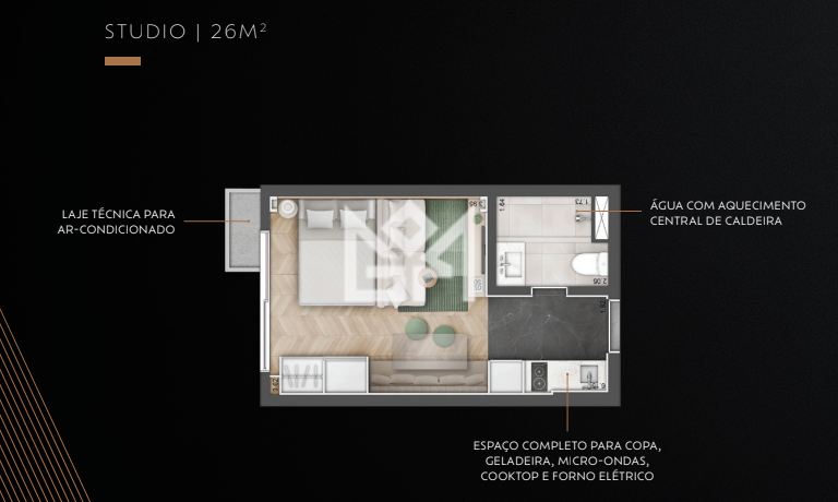 Studio/Loft/Kitnet com à venda, 26m² - Passo Da Areia - Porto Alegre: 