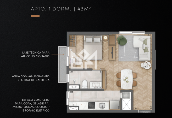Apartamento com 1 quarto à venda, 43m² - Passo Da Areia - Porto Alegre: 