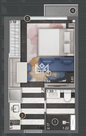 Studio/Loft/Kitnet com à venda, 25m² - Menino Deus - Porto Alegre: 