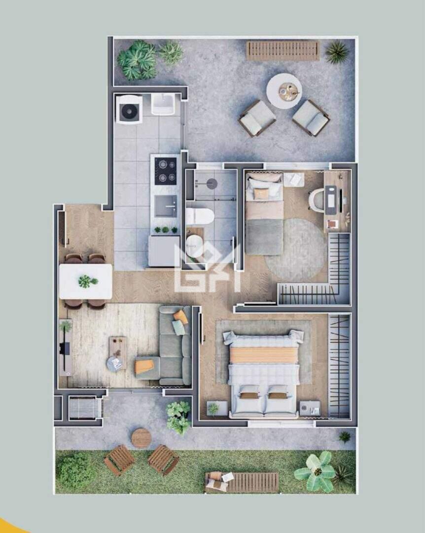 Apartamento com 2 quartos à venda, 43,13m² - Distrito Industrial - Cachoeirinha: 