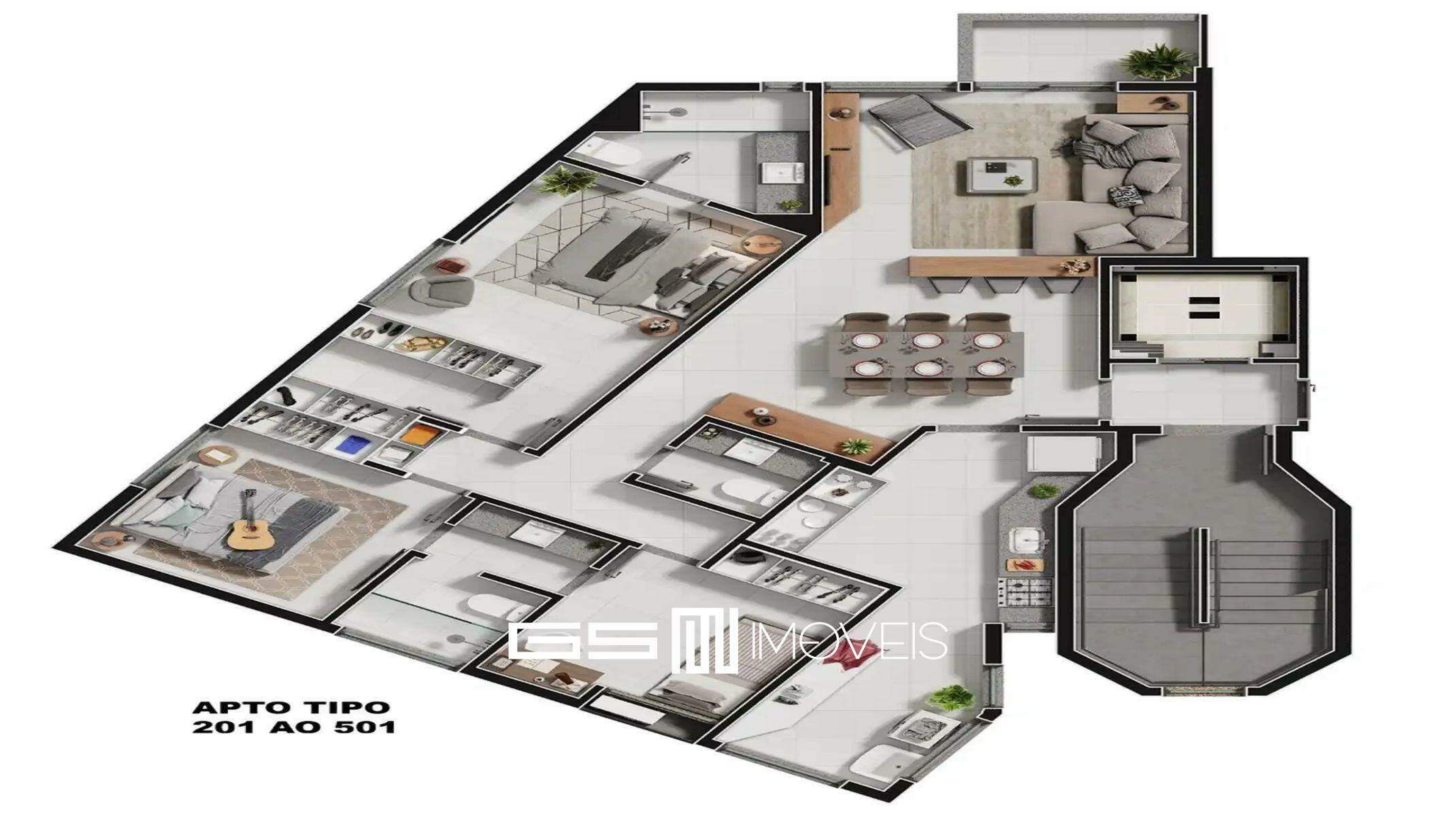 Apartamento à venda com 3 quartos, 101m² - Foto 6