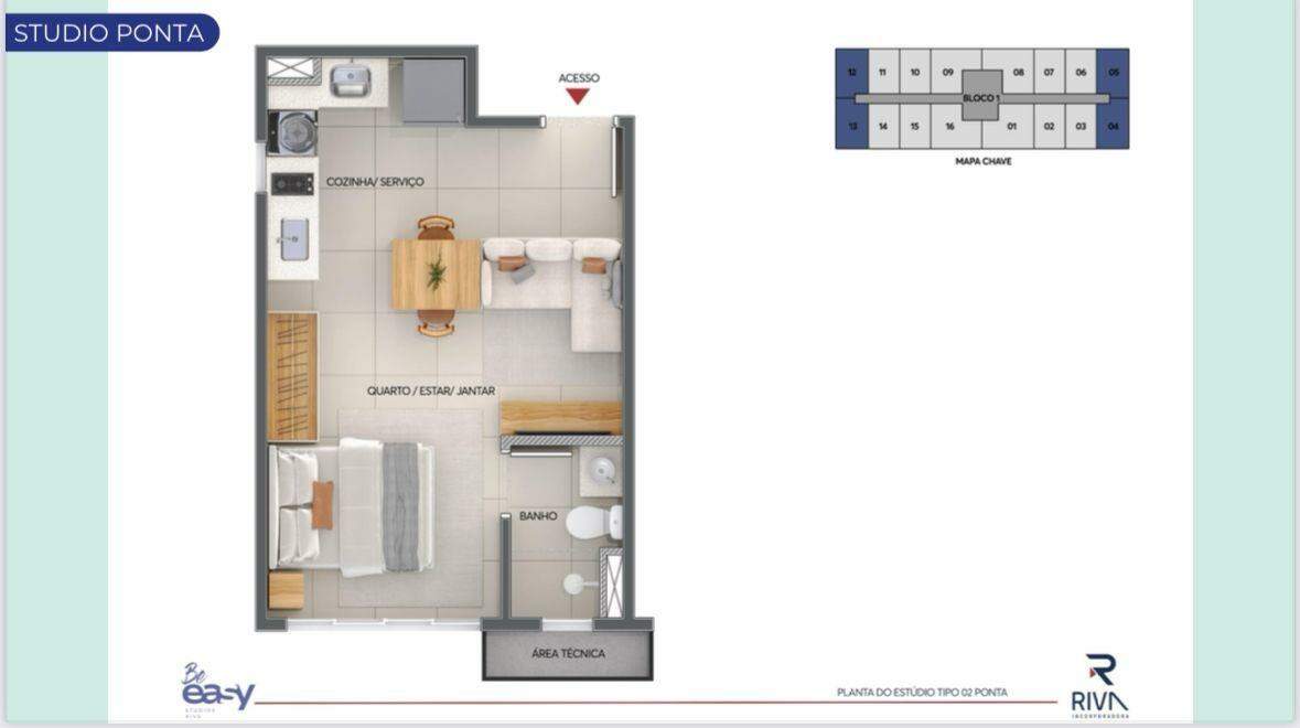 Apartamento à venda com 1 quarto, 27m² - Foto 11