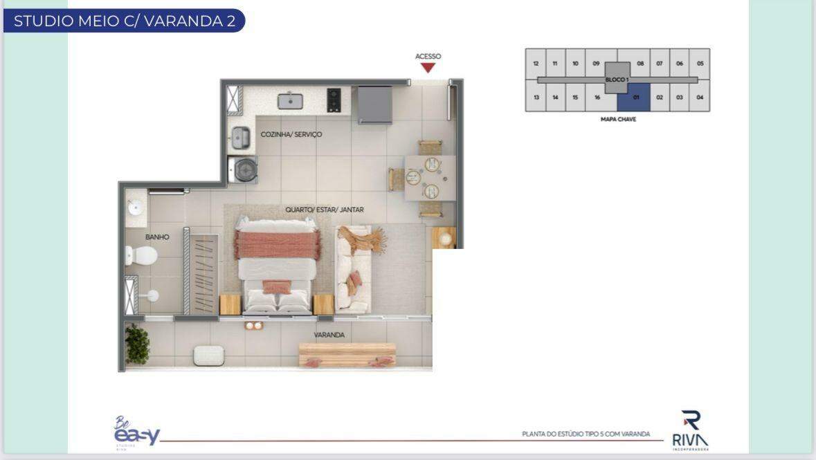 Apartamento à venda com 1 quarto, 27m² - Foto 12