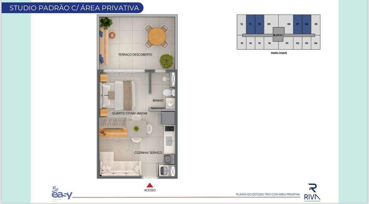 Apartamento à venda com 1 quarto, 27m² - Foto 9