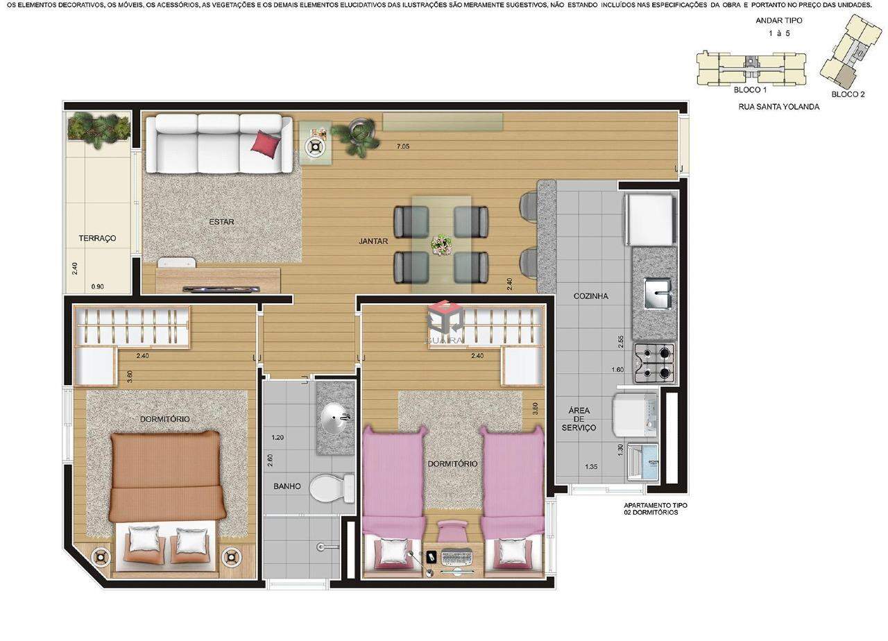 Apartamento à venda com 2 quartos, 49m² - Foto 30