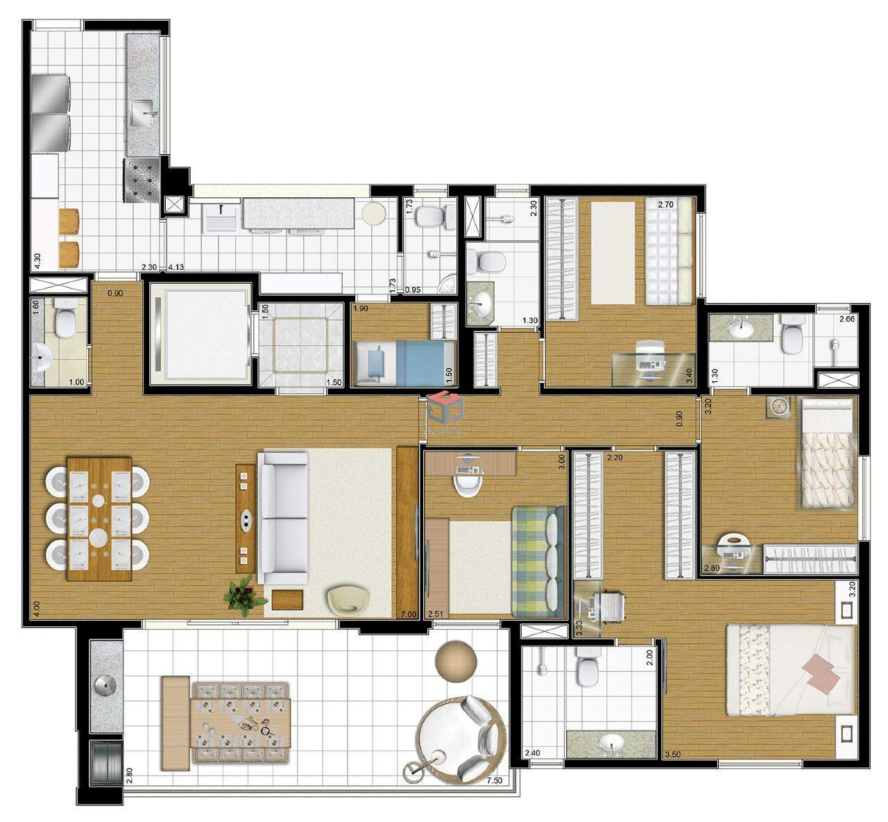 Apartamento à venda com 3 quartos, 123m² - Foto 29