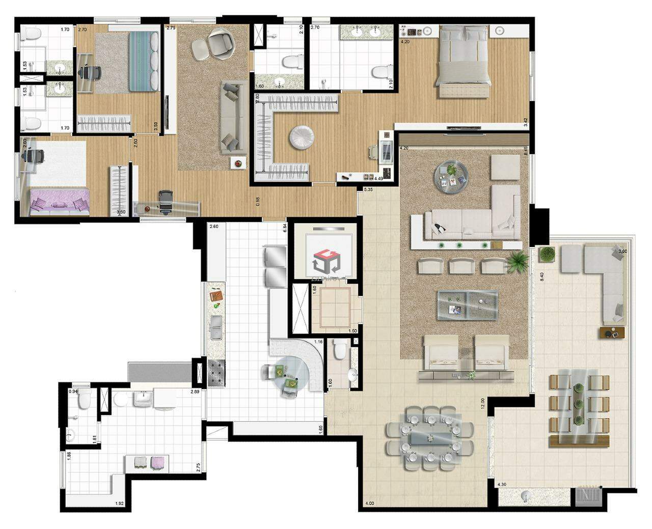 Apartamento à venda com 3 quartos, 123m² - Foto 9