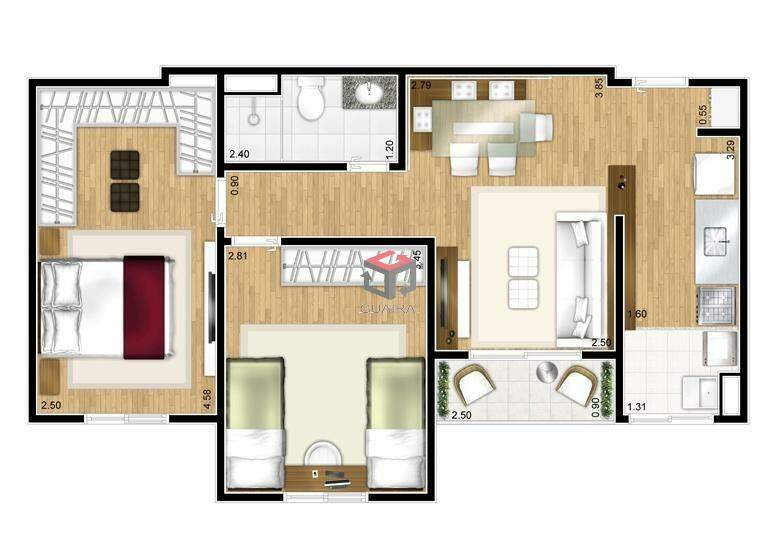 Apartamento para alugar com 2 quartos, 53m² - Foto 36