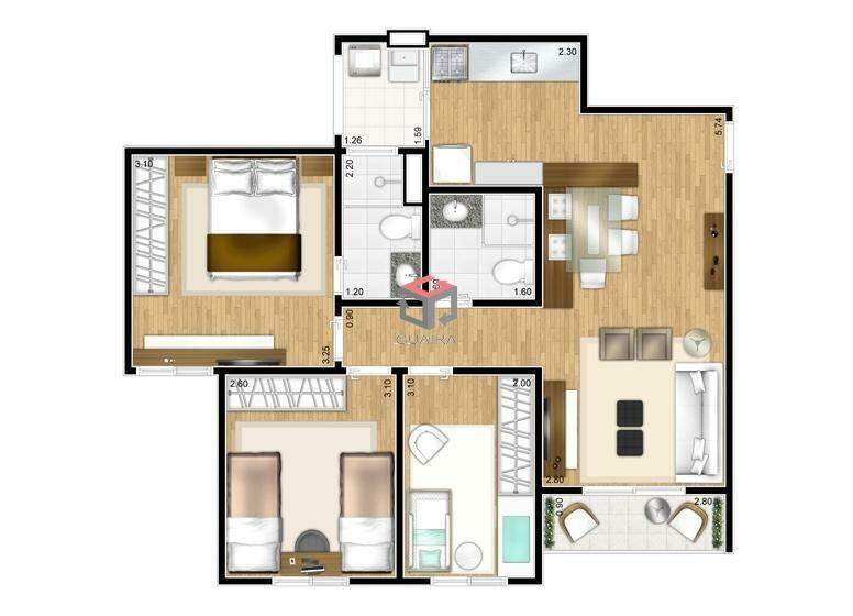 Apartamento para alugar com 2 quartos, 53m² - Foto 35